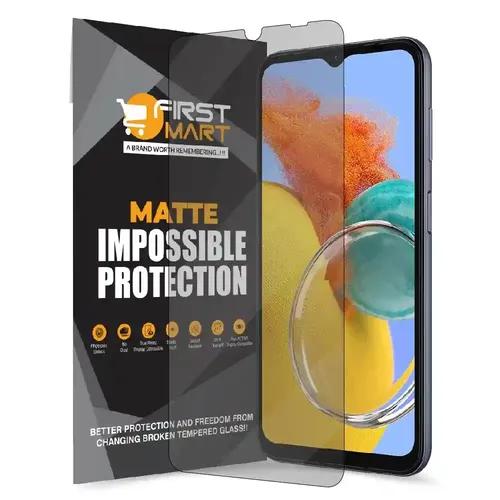 FIRST MART Screen Protector for Samsung Galaxy M14 4G Impossible Fiber Case Friendly Screen Protection & Installation Kit (Matte)