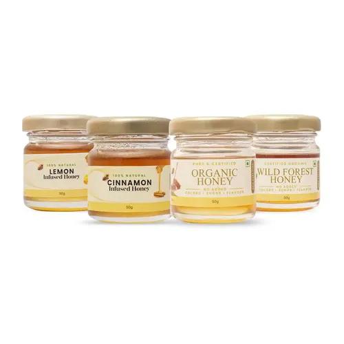 Shiva Organic Honey Tasters - Morning Starter (Pack of 4-50g each)