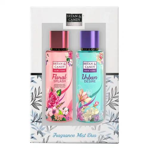 Bryan & Candy Newyork Body Fragrance Mist Spray Duo gift for Women, Floral Splash And Urban Desire 250 ml Each (Pack of 2) No Gas Perfume