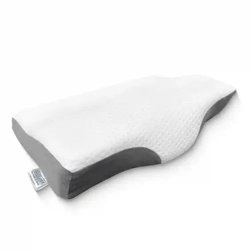 Sleepsia Cervical Memory Foam Pillow, Cervical Sleeping Pillow For Neck & Shoulder Pain - Orthopedic Pillow, Neck  Pillows For Side & Back Sleepers (Grey/White)