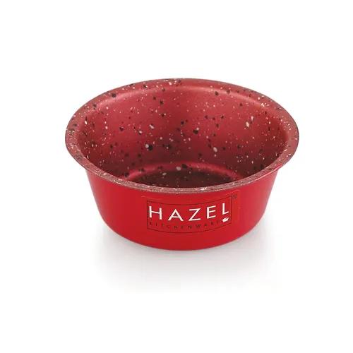HAZEL Cupcake Mould for Baking Cup Cake | Non Stick Muffin Moulds for Baking Homemade Muffin with Granite Finish | Microwave Safe Mini Cupcake Mould Set of 1, Red