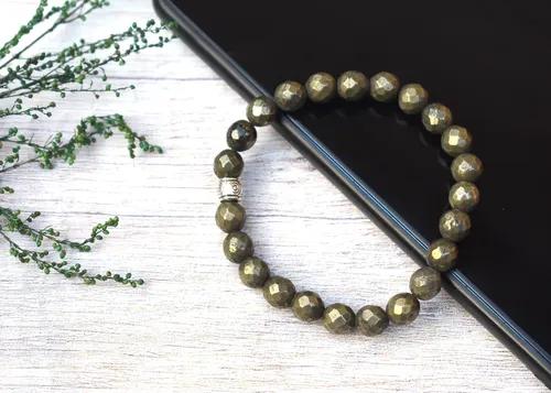 Natural Pyrite Bracelet For Creativity And Energy