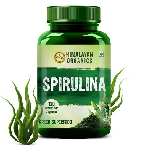 Himalayan Organics Spirulina - 2000mg - 120 Veg Capsules