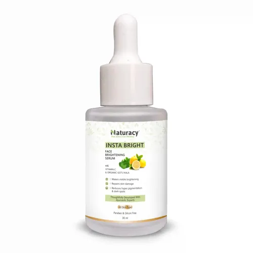 Naturacy Insta Bright Face Brightening Serum for Dark Spot Reduction & Glowing Skin - 30 Ml