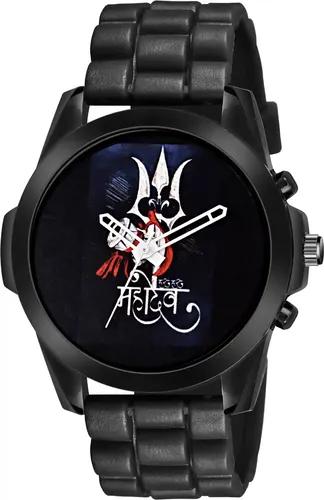 Mahadev Love Silicon Strap Analog Watch For Men