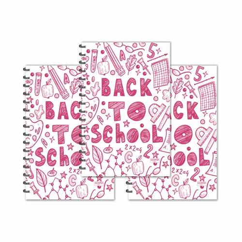 Back To School Designer Ruled Diaries - Pack Of 3