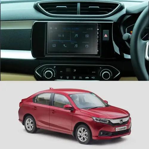 FIRST MART Tempered Glass Screen Guard for dashboard of Honda Amaze | Crystal Clear Impossible Fiber Full Flat Screen Coverage