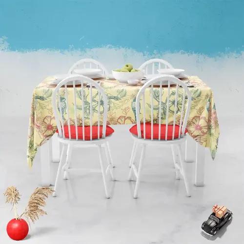 ArtzFolio Spring Flowers D4 | Table Cloth Cover for Dining & Center Table | Washable Waterproof Polyester Fabric | 8-Seater Table; 54 x 81 inch (137 x 206 cms)