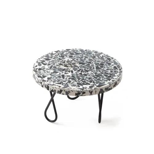 CASA DECOR Rainbow Speckled Resin & Metal Pizza Pastry Cake Stand Pack of 1 (Multi, Diameter-8 Inch)