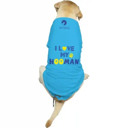 PetZico 100% Cotton Dog T Shirts I Love my Hooman For Puppies