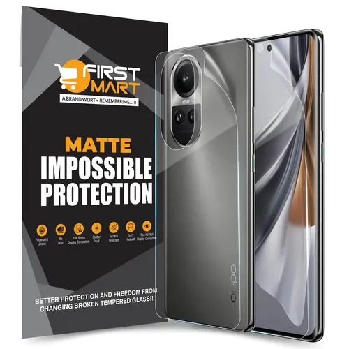 FIRST MART Screen Protector for Oppo Reno 10 Pro 5G - Front and Back Nanofiber Unbreakable Membrane Case Friendly Full Edge to Edge Screen Coverage & Installation Kit (Matte)