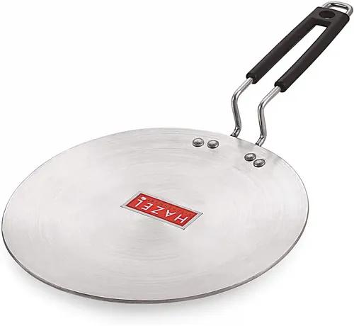 HAZEL Aluminium Chapati Roti Tawa 4 mm Heavy Gauge Concave Tawa, 30.2 cm