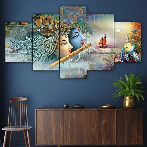 Framed Wall Painting For Home Decoration Pack of 5- Pattern 47