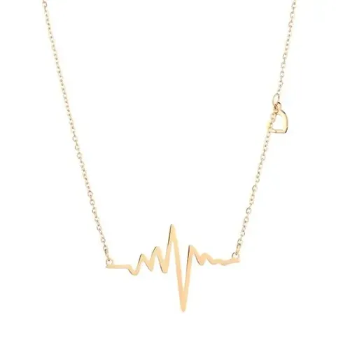 Heartbeat Style Neckpiece Gold Plated