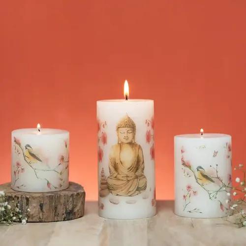 Buddha Candle Set - Pack of 3