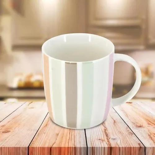 Kookee Ceramic Coffee or Tea Mug with handle for Office, Home or Gifting - 325ml (BPM3758-D)