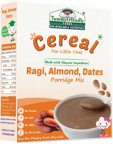 Tummyfriendly Foods Sprouted Ragi, Almond, Dates Porridge Mix Cereal (200 G, 8+ Months)