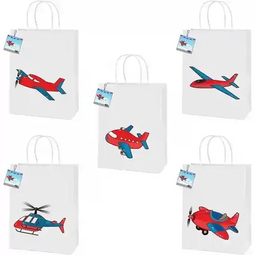 Aeroplane Theme Sticker-Ed Gift Bags