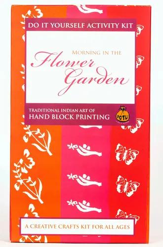 Handmade DIY Educational Wooden Block Printing Kit(Flower Garden)- 5+ Years