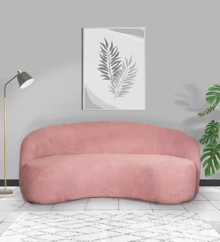 Teddy Fabric 3 Seater sofa - Light Pink