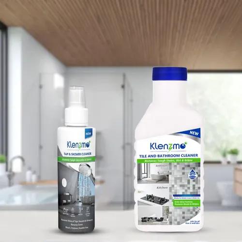 Klenzmo Bathroom Cleaning Kit - Tile & Bathroom Cleaner 850ml + Tap & Shower Cleaner 270ml