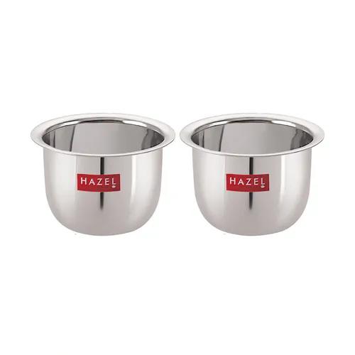 HAZEL Stainless Steel Tea Glasses Mini Traditional Design Coffee Milk Serving Glass Patra Pela, Set of 2, 8 cm, 100 ML, Silver