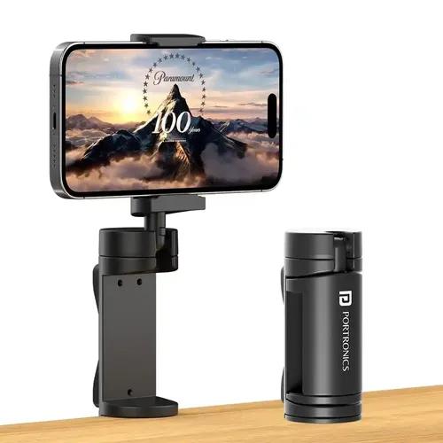 Portronics Mobot Clip 360° Deg Mobile Phone Holder with Adjustable Viewing Angles, Pocket & Travel Friendly,Compatible with 4.5 to 6.9 inch Smartphones(Black)