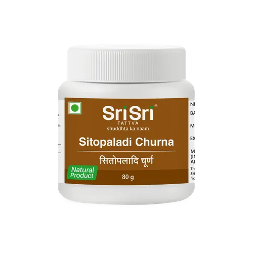 Sri Sri Tattva Sitopaladi Churna - Cold & Cough Remedy, 80 G