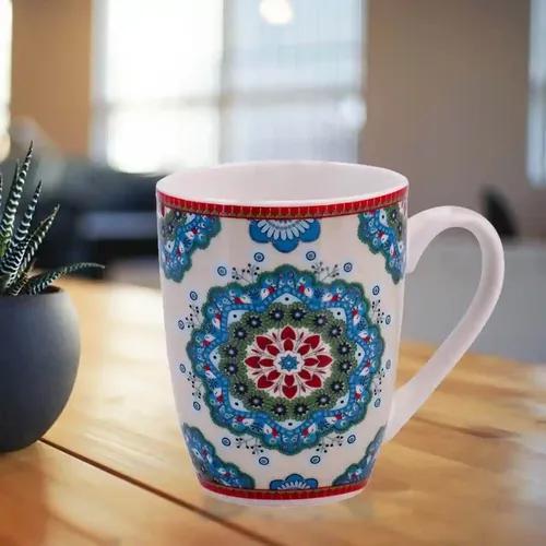 Kookee Printed Ceramic Coffee or Tea Mug with handle for Office, Home or Gifting - 325ml (3403G-C)