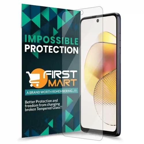 FIRST MART Screen Protector for Motorola G73 5G (6.5 Inch) Crystal Clear Impossible Fiber Case Friendly Protection with Easy Installation Kit| Crystal Clear