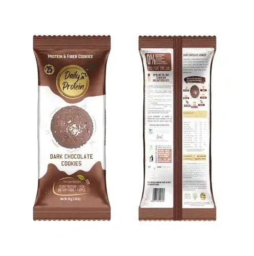 Nutrisnacksbox Dark Chocolate & Granola Cookies | Daily Protein Crunchy Cookies | With Granola & Chocolate Protein Premium Cookies (Pack Of 12)