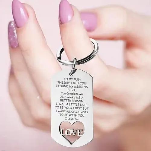 Customized Love Keychain with Personalized Message