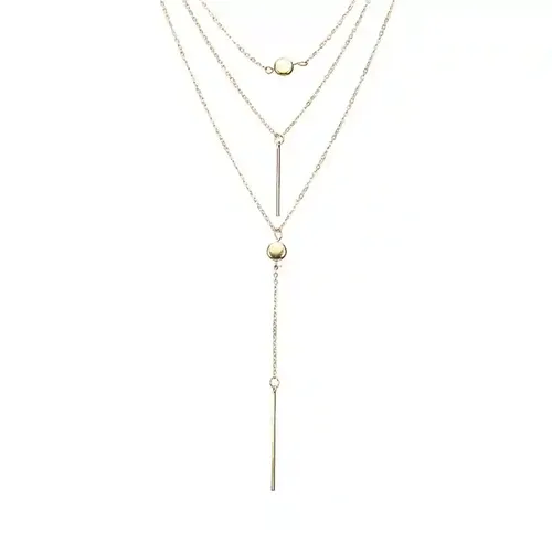 3 Layer Gold Plated Neckpiece with Charms