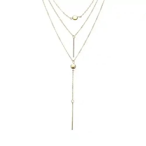 3 Layer Gold Plated Neckpiece with Charms