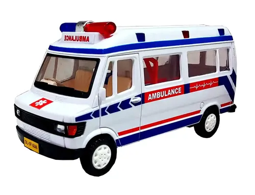 Pull Back Ambulance - White