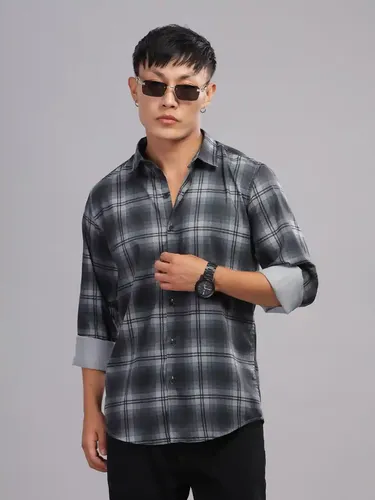 Cusco Black Checks Shirt L