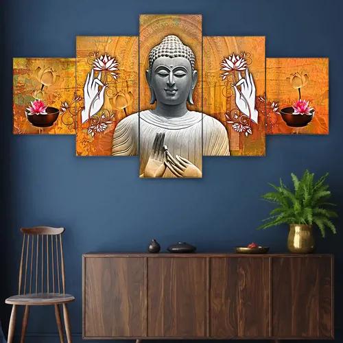 Framed Wall Painting For Home Decoration Pack of 5- Pattern 40