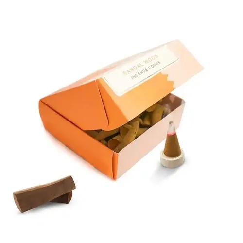 Nirmalaya 100% Natural Sandalwood Incense Cones (Dhoop) | Incense cones (40 Units) | Dhoop cones for pooja | incense cones for fragrance - Pack of 2