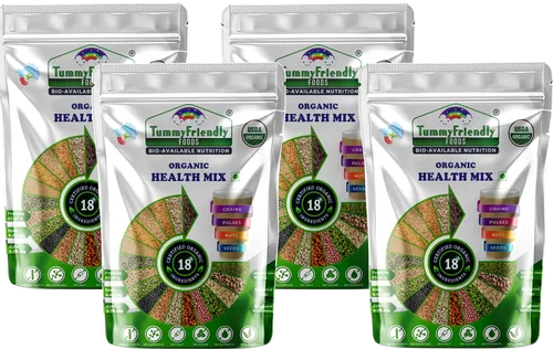 Tummyfriendly Foods 100% Organic Health Mix For Kids And Adults. No Chemicals, No Pesticides, No Gmo 3200 G (Pack Of 4)