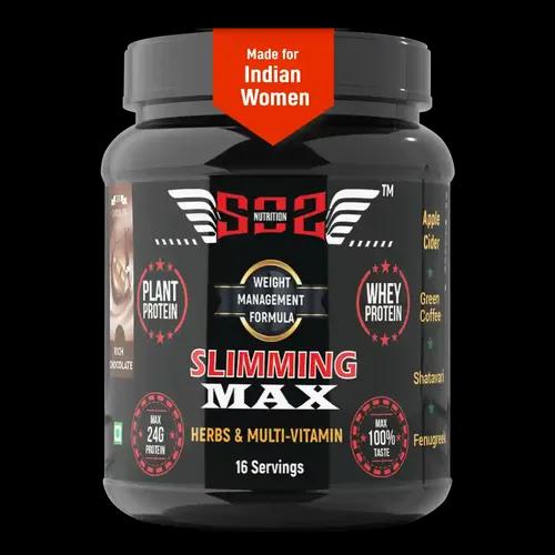 SOS Nutrition MAX Whey Protein Powder & Plant Protein, 24 g, Herbs to Reduce Body Fat and Immunity, Multivitamin for Skin & Hair (Chocolate, 500g)