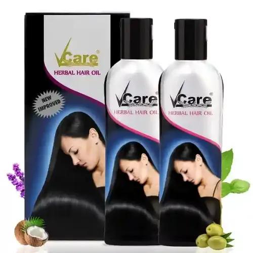 VCare Herbal Hair Oil For Men And Women | Reduces Hair Fall & Dandruff | Promotes Hair Growth With 13+ herbal oils |Ideal For All Type Hair Growth 100ml Pack of 2