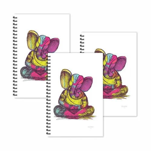 Threads Lord Ganesha Ruled Diaries - Pack Of 3