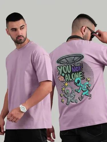 Mauve You are not Alone Oversized T-Shirt XL