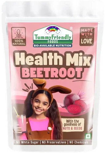 Tummyfriendly Foods Organic Beetroot Health Mix Powder For Baby Kids 2 Year Old | Baby Food For 2+ Year Old | Maximum Nutrition From Real Food. Available In Trial Baby Packs Too. 300G