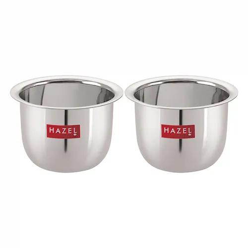 HAZEL Stainless Steel Tea Glasses Mini Traditional Design Coffee Milk Serving Glass Patra Pela, Set of 2, 9.3 cm, 200 ML, Silver