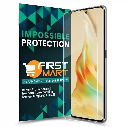 FIRST MART Screen Protector for OPPO Reno 8T 5G - Nano Fiber Unbreakable Membrane Case Friendly Full Edge to Edge Screen Coverage & Installation Kit (Crystal Clear)