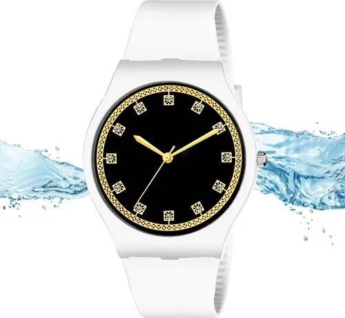 White Water Resistant Analog Watch For Men