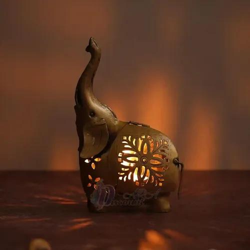 Dartistry® Bird Tealight Candle Holder Antique Gold Finish Decorative Items,Home Decor Items - Diwali Decoration Items for Home - Diwali Lighting for Home Decoration