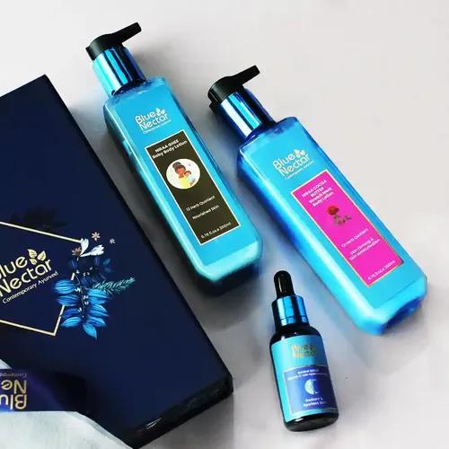 BLUE NECTAR Loving Mom & Baby Care Gift Set | Stretch Mark Lotion, Baby Body Lotion & Vitamin C Serum | Baby Shower Gift for Mom & Baby | Gift for Pregnant Women | New Parents Gift