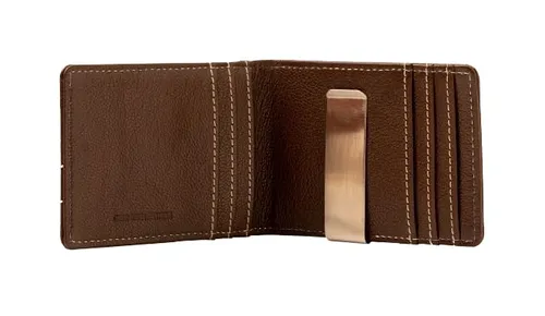TALIA - Pompei Money Clip Credit Card Wallet - Brown